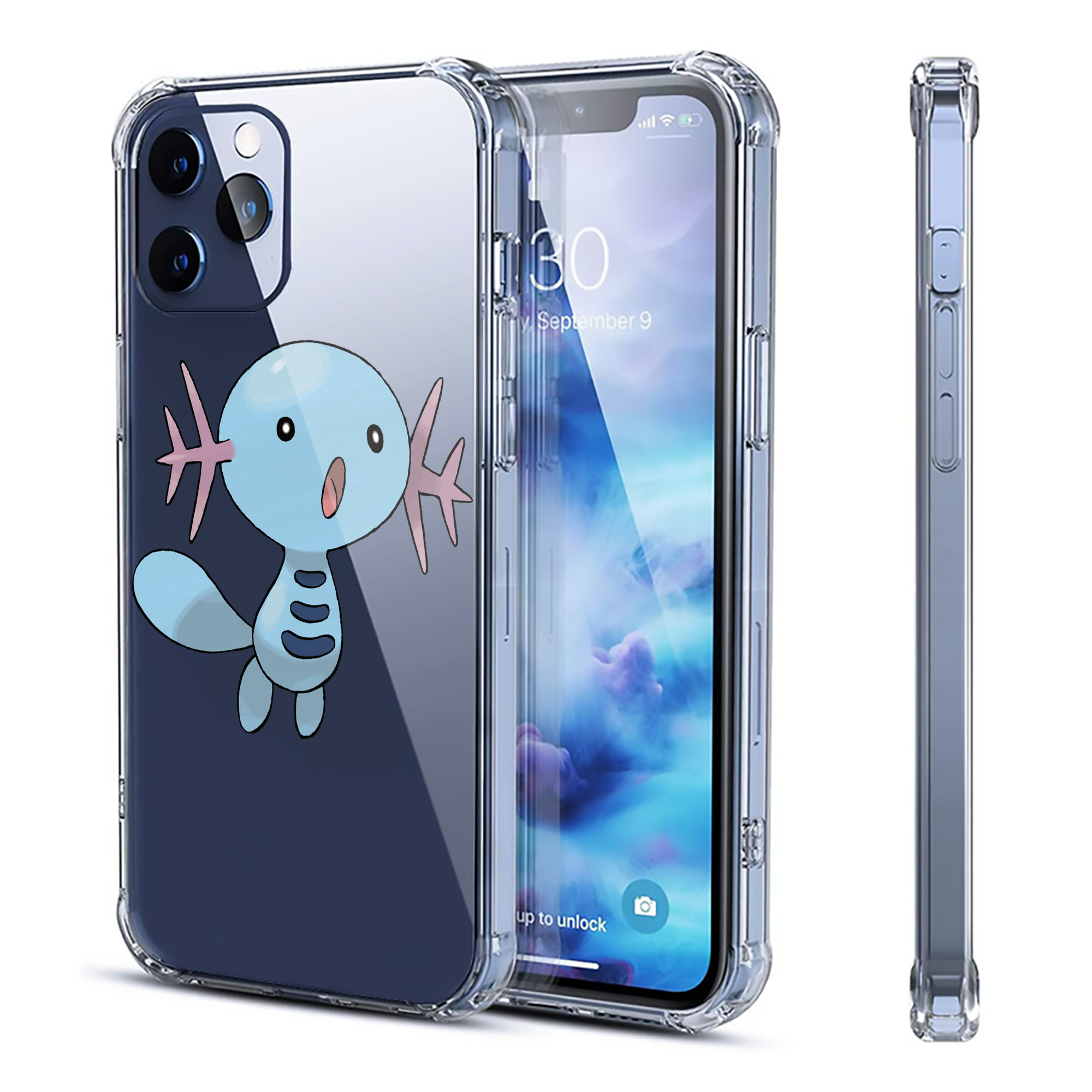 （画像用） ポケットモンスター Pokémon 【iPhone 12シリーズ対応】透明スマホケース（クリアソフトケース）